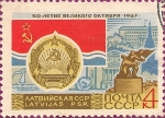 Stamps Russia -  50 años de la Revolución de Octubre.