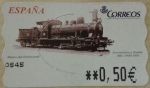 Stamps Spain -  locomotora y tender 1900-19001.año 2004