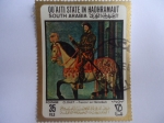 Stamps Yemen -  País:Aden- Protectorados-South Arabia-Pintura:de Clouet. -Francis I on Horseback.