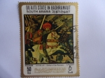 Stamps : Asia : Yemen :  Aden-Protectorados-Pintura:de Uccello - Defeat of San Romano (Derrota de San Romano)