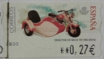 Stamps : Europe : Spain :  soriano puma con sidecar 1947