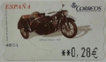 Sellos del Mundo : Europa : Espaa : d.k.w- con sidecar 1938