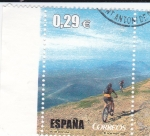 Stamps Spain -  Al filo de lo imposible-Bici de montaña    (G)