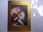 Stamps : Europe : Poland :  Pintura.- J. Baptiste  Greuze