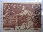 Stamps : Europe : Poland :  Pinturas polacas.- Dzien  Znaczka 1963 - W. Czachórski.