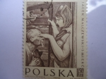 Stamps : Europe : Poland :   Pintura polacas -"Death" (Muerte)- Pintor:Jacek  Malczewski