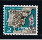Sellos de Europa - Espaa -  Edifil  1361  XXV aniver. del Alzamiento Nacional.  