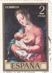 Stamps Spain -  PINTURA- La Virgen y el niño (L.Morales)    (G)