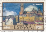 Sellos de Europa - Espaa -  PINTURA -Vista de Segovia (zuloaga)     (G)
