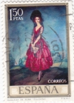 Stamps Spain -  PINTURA -Duquesa de Alba (zuloaga)    (G)