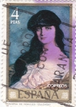 Stamps : Europe : Spain :  PINTURA -Condesa de Noailles (Zuloaga)  (G)