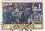 Stamps Spain -  PINTURA - Payasos (Solana)    (G)