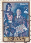 Stamps Spain -  PINTURA -Autorretrato (Solana)   (G)