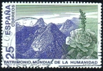 Stamps Spain -  Patrimonio mundial de la Humanidad - Parque de Garajonay y Aeonio (La Gomera)