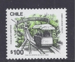 Stamps Chile -  funicular santiago