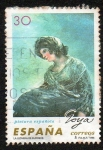 Stamps Spain -  Pintura española - La lechera de Burdeos (Goya)