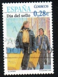 Stamps Spain -  Día del sello - El cartero