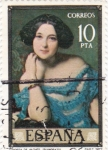 Stamps Spain -  PINTURA- Condesa de Vilches (F.Madrazo)   (G)