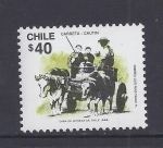 Stamps Chile -  carreta cautin