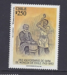 Stamps Chile -  250 aniversario cas de moneda