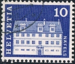 Stamps Switzerland -  SERIE BÁSICA 1968. EDIFICIOS. PALACIO FREULER. EN NÄFELS. Y&T Nº 816
