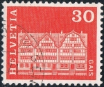 Stamps Switzerland -  SERIE BÁSICA 1968. EDIFICIOS. CASAS, EN GAIS. Y&T Nº 819