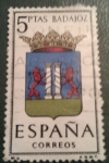 Stamps Spain -  Escudo provincia España (Badajoz)