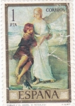 Stamps Spain -  PINTURA- Tobías y el Angel (E. Rosales)   (G)