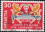 Stamps Switzerland -  CINCUENTENARIO DE LA FERIA ANUAL COMPTOIR SUISSE, DE LAUSANA. Y&T Nº 830