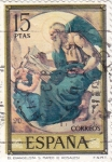 Stamps Spain -  PINTURA -El Evangelista San Mateo (E. Rosales)    (G)