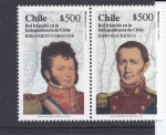 Stamps Chile -  rol de irlandeses en independencia