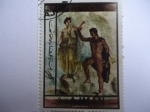 Stamps United Arab Emirates -  Pintura: Ajman y sus Dependencias.