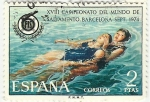 Stamps : Europe : Spain :  XVIII CAMPEONATO DEL MUNDO DE SALVAMENTO. BARCELONA SEPT. 1974