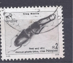 Stamps Asia - Nepal -  dorcus giraffa