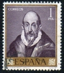 Stamps : Europe : Spain :  El Greco - Autorretrato