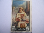 Stamps : Europe : San_Marino :  Pintura.- de: Giovanni Francesco Barbieri (Guercino)