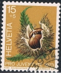 Stamps Switzerland -  PRO JUVENTUD 73. FRUTAS DE LOS BOSQUES. CASTAÑA. Y&T Nº 943