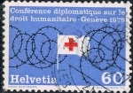 Sellos del Mundo : Europa : Suiza : CONFERENCIA DIPLOMÁTICA SOBRE LOS DERECHOS HUMANOS, EN GINEBRA. Y&T Nº 978