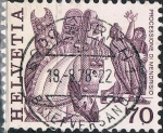 Stamps Switzerland -  SERIE BÁSICA 1977. COSTUMBRES POPULARES. LAS PROCESIONES DE CAREMA, EN MENDRISIO. Y&T Nº 1039