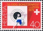 Stamps Switzerland -  50ª FIESTA FEDERAL DE TIRO, EN LUCERNA. Y&T Nº 1077