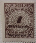 Stamps : Europe : Germany :  reich 1923