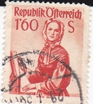 Stamps Austria -  Trajes regionales austriacos