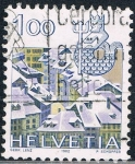 Stamps Switzerland -  SERIE BÁSICA. SIGNOS DEL ZODÍACO. ACUARIO. Y&T Nº 1156