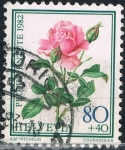 Sellos del Mundo : Europa : Suiza : PRO JUVENTUD 1982. ROSA MADAME CAROLINE TESTOUT. Y&T Nº 1169