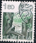 Stamps Switzerland -  SERIE BÁSICA. SIGNOS DEL ZODIACO. LEO. Y&T Nº 1172