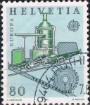 Stamps Switzerland -  EUROPA 1983. LOCOMOTORA A VAPOR DEL PRIMER FERROCARRIL DE CREMALLERA DE EUROPA VITZNAU-RIGI. Y&T Nº 