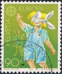 Stamps Switzerland -  EUROPA 1989. JUEGOS INFANTILES. LA GALLINA CIEGA. Sc Nº 835