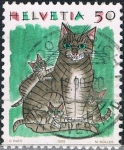 Stamps Switzerland -  SERIE BÁSICA. ANIMALES. GATO. Sc Nº 871