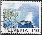 Stamps Switzerland -  PAISAJES SUIZOS. LAKE, SHORELINE. Sc Nº 1024