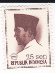 Stamps Indonesia -  Presidente Sukarno 1901-1970 Lider Nacional
